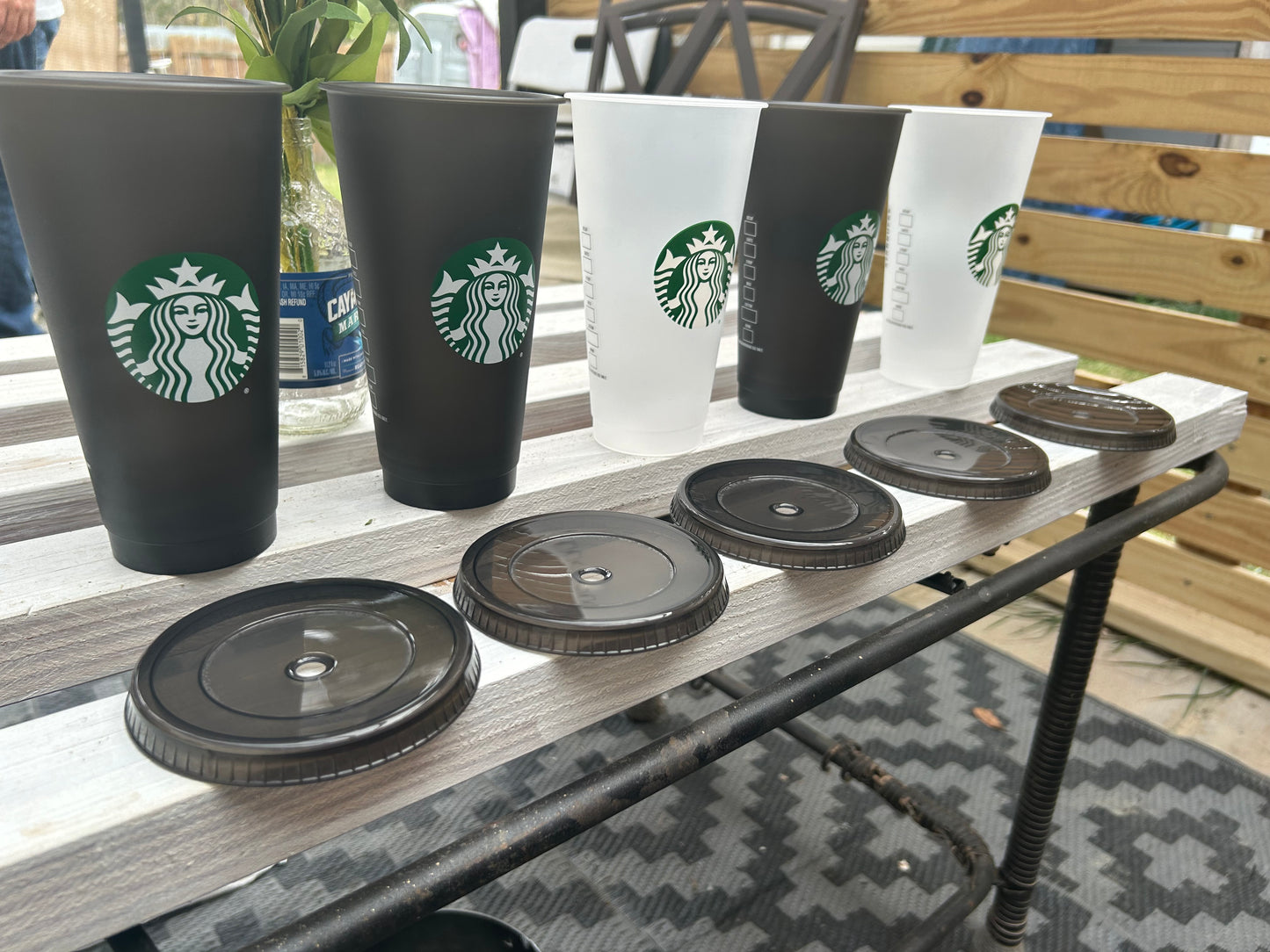 Set of 5 Starbucks cups